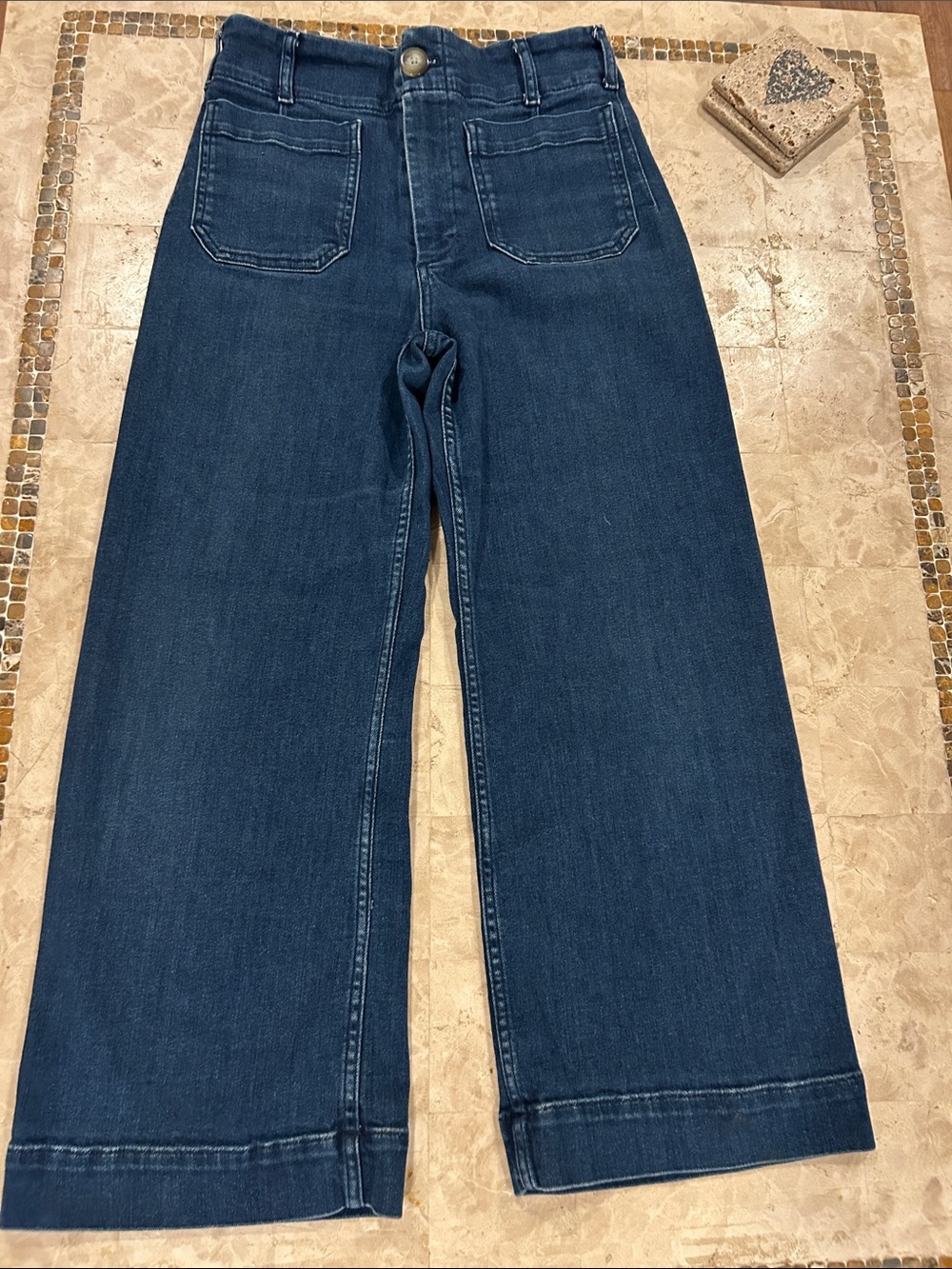 Anthropologie Maeve The Colette Crop Wide Leg Jeans Women’s Size 29